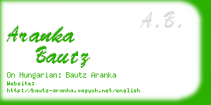 aranka bautz business card